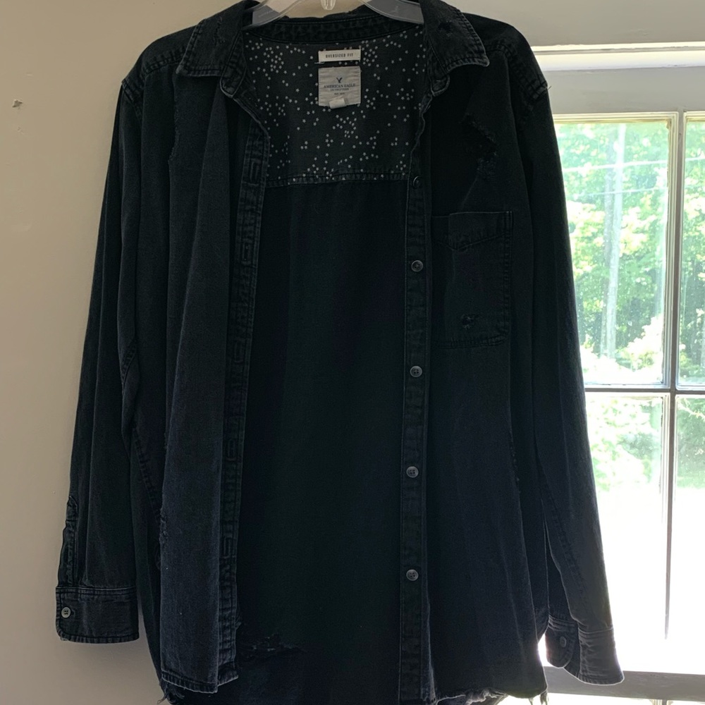 Oversized shirt jacket